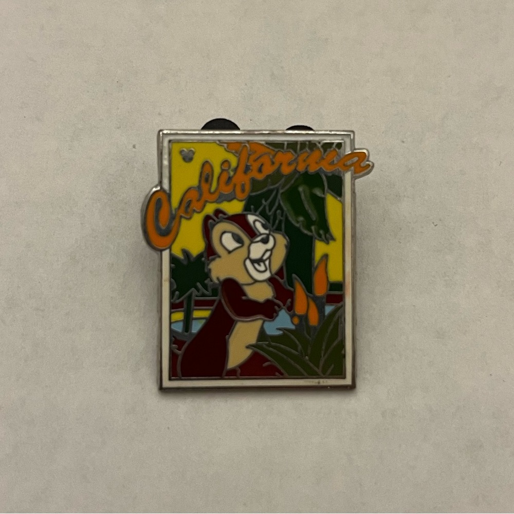Disney Chip N Dale Postcard Hidden Mickey Pin